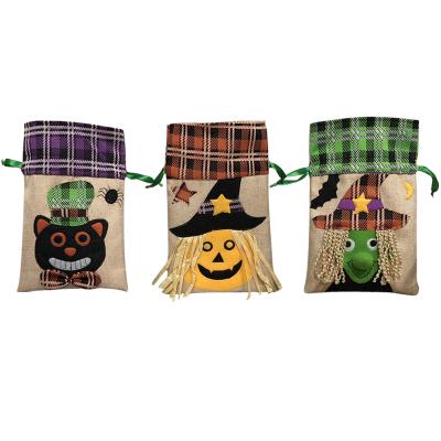 China Halloween Holiday Candy Bag Witch Pumpkin Rope Bag Party Show Decorative Pile Tote Bag Children Dress Up for sale