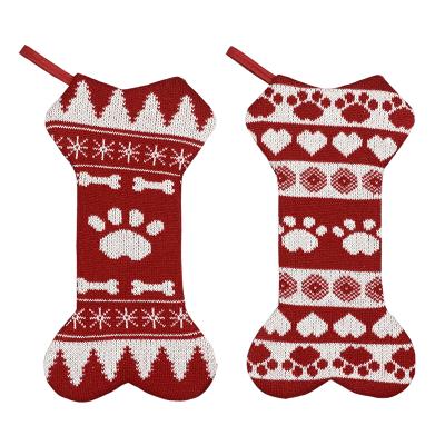 China New Pilou Christmas Decorations Christmas Bone Stocking Gift Bag Christmas Gift Stocking for sale