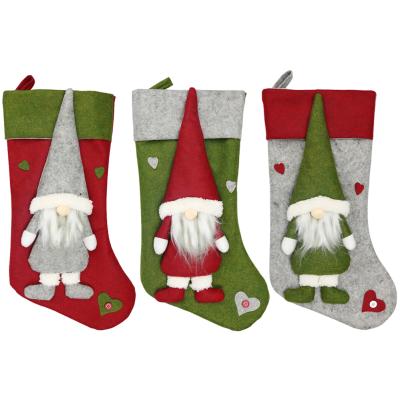 China New Pilou Christmas Decorations Christmas Tree Christmas Tree Old Man Faceless Gift Pendant Bag Baby Socks Gift Bag for sale