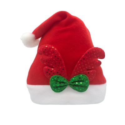 China 2021 Christmas party new factory direct sales of Christmas decorations interesting red antlers cheap Christmas hats for sale