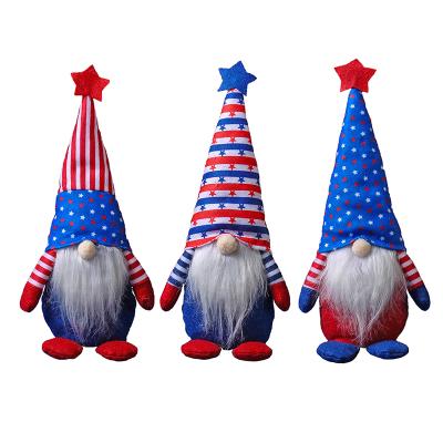 China Five-pointed Star Border Five-Pointed Faceless Doll Sitting Independence Day Old Man Plush Doll Dwarf Ornaments for sale