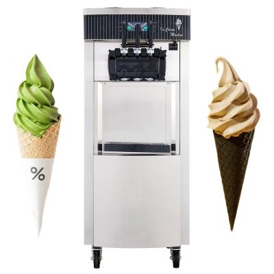 China Snack Factory Soft Ice Cream Machine Frozen Yogurt 2200W Machine Commercial Stand Model With LED Display Auto Clean for sale