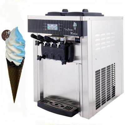 China 2200W 20-28L Snack Factory Soft Ice Cream Maker Machine Per Hour Soft Serve Ice Cream Machine With LED Display Auto Clean for sale