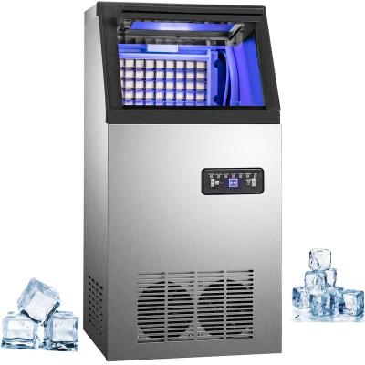 China Commercial Ice Maker Machine 40kg/24H Commercial Ice Maker For Bar Restaurant Home Portable Stainless Steel Ice Maker for sale