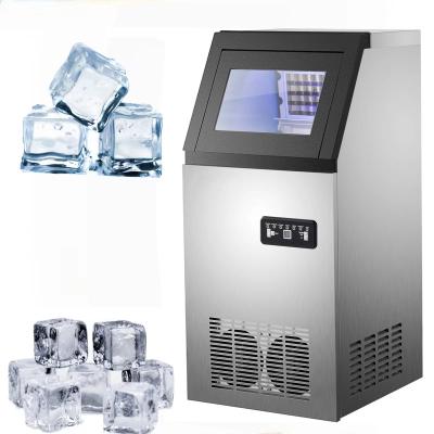 China 50kg/24H Commercial Ice Maker Stainless Steel Automatic Ice Maker With Scoop Connection Hose Ice Maker Jet Machine for sale