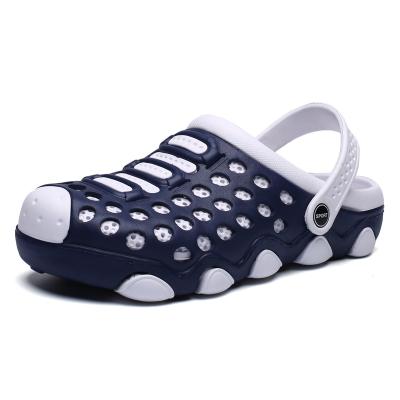 China Summer Casual Breathable Non-slip Wear-resistant Couples Cavity Round Couples Baotou Slippers Trend Wear Garden Shoes Muller Outdoor Shoes for sale