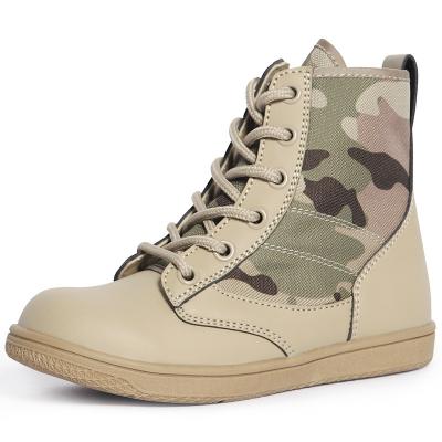 China Wholesale Custom Military Summer Camp Desert Army Combat Training Rubber Military Tactical Boots for Kids Waterproof Boys Botas de Combate for sale