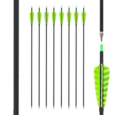 China Durable Factory Outlet 500 Thorn Arrow Bulk 6.2mm Pure Carbon Fiber Arrow Archery Carbon Arrow For Hunting for sale