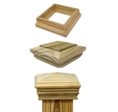 China Easily Assembled Plastic Post Wood Fence Post Caps Fence Maid Post Wood Caps Furniture Railing Good Quality for sale