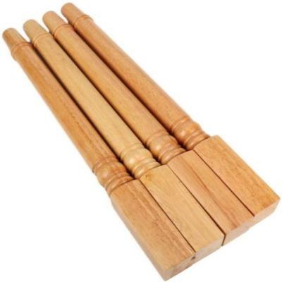 China Traditional wood railing for stair balcony park baluster wood round balustrade for sale