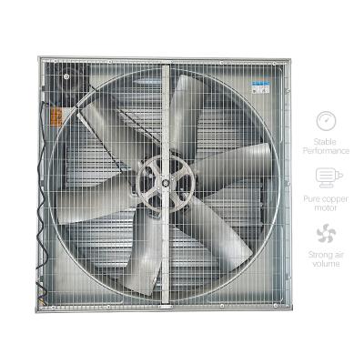 China Axial Flow Push Pull Industrial Exhaust Ventilation Extractor Metal Hammer Industrial Equipment Poultry Greenhouse Drop Fan for sale