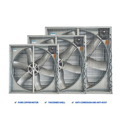 China Industrial Equipment Heavy Hammer Greenhouse Weight Drop Heavy Hammer Type Exhaust Fan For Poultry Farm for sale