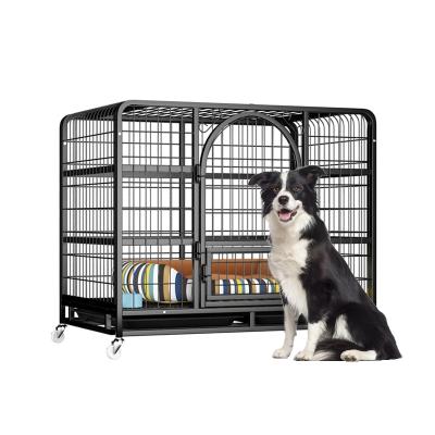 China Breathable 2 Door Metal Wire Stainless Steel Heavy Duty Pet Cages Animal Cages Dogs for sale