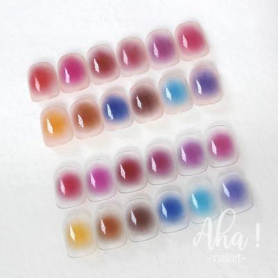 China Easy Apply AHA Series Blush Nail Stickers Multi Color 12 Colors Available Adhesive Nail Sticker Nail Art Decoration for sale