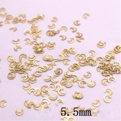 China Easy Apply 2021 Wholesale Mix Gold Star Moon Matte Polish Thin Rivet Stickers For Nail Art Decoration for sale