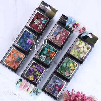 China Easy Apply 2020 Various Styles Of Nail Art Mixed Dry Flowers Factory Sale Well Package News for sale