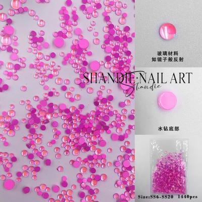 China Easy Apply Diamond Magic Candy Aurora Pearl Nail Accessories Mix Color 1440 Pcs Crystal Nail Art Decoration for sale