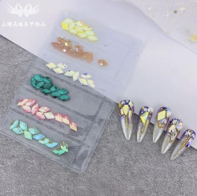 China New 6 Flat Back Grids DIY Rhinestones Nail Art Friendly Mixed Fancy Decoration for sale