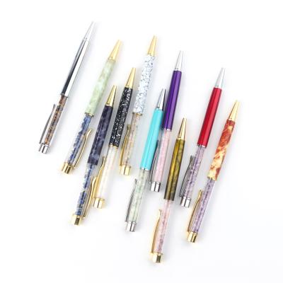 China Custom logo printed crystal ballpoint pen China promotion custom crystal metal pen ballpoint pen with pendant for sale