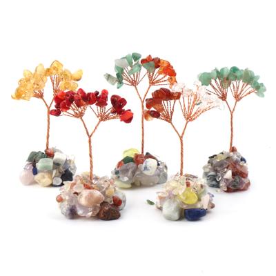 China China crystal chip customize natural gravel gem crystal mini tree for crystal crafts for sale