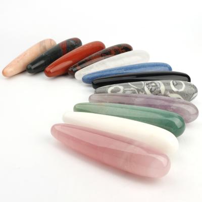 China China Crystal Polished Gemstone Natural Yoni Dildos Wholesale Crystal Massage Wand For Healing for sale