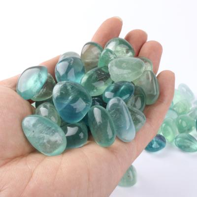 China China Wholesale Natural Healing Crystals Rainbow Fluorite Tumbled Crystal Chips for sale