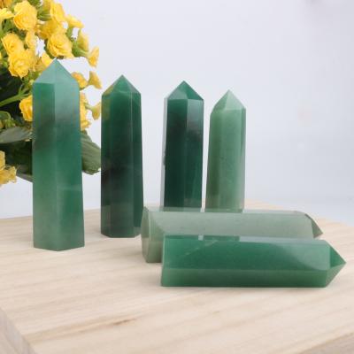 China China Wholesale Natural Green Crystal Stone Tower Healing Stone Scepter Crystal Points for sale