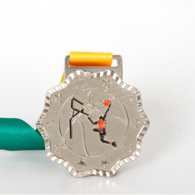 China Custom Sport Factory New Product Zinc Alloy Souvenirs Sports Basketball Medals for sale