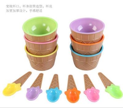 China Top Rate High Quality Food Grade Sustainable European Fashionable Plastic Ice Cream Cone Cups Bpa Free for sale