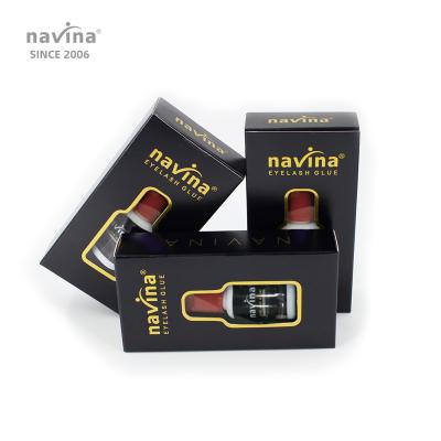 China Liquid Eyelash Glue Navina Non Smell 4 Dry Adhesive Wholesale Eyelash Glue Extension Fast Drying Glue 30 Days Long Lasting Glue for sale