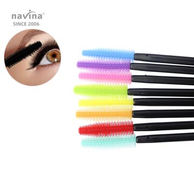 China Professional plastic navina makeup brush OEM manufacturer eyelash extension brush with private label for sale