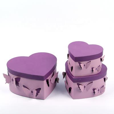 China SEEWIN 3D Butterfly Heart Shape Flower Box Waterproof Boxes for Bouquets for Valentine's Day for sale