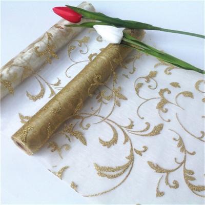 China Gold Birthday Party Disposable Tablecloth/Runner for sale