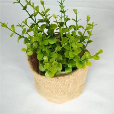 China High Quality Eco - Friendly Indoor Decoration Burlap Sack Fabric Plant Pots for sale