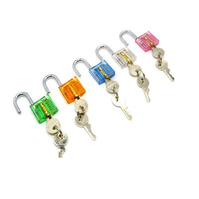 China Colourful Mini Version Of Word Transparent Practice Lock Set 5pcs for sale