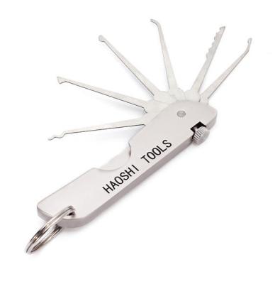 China Stainless Steel 6-in-1 Multi-Functional Pocket Opener Folding Locksmith Tool for sale