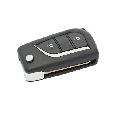 China Car Keyless Entry Key Shell 2-Button Folding Remote Toyota Camry Key Shell Replacement for sale