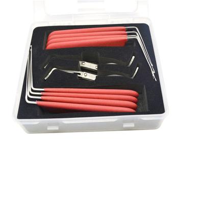 China Non-Slip Handle Hardware Tools L Type 8 Pieces Pin Set Tools For Locksmith Quick Pick for sale