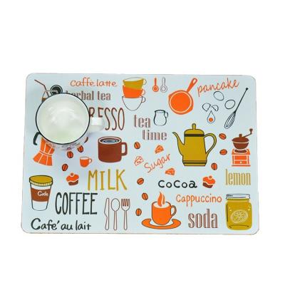 China PVC PP Place Mat Clear Table Place Mat Viable Wholesale Custom Plastic Printed Disposable Table Mat for sale