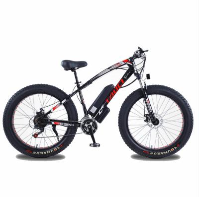 China Hot Selling Aluminum Alloy ebike 500W/1000w 48V 26Inch Mountain Bikes Fat Tire 4.0 Beach Electric Bike For Man for sale