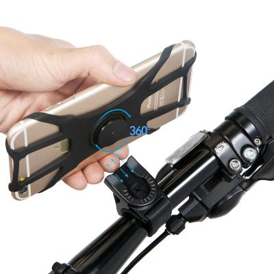 China Adjustable 360 ​​Rotate Phone Holder Silicone Handlebar Motorcycle Phone Holder Used For All Models Of Phones for sale