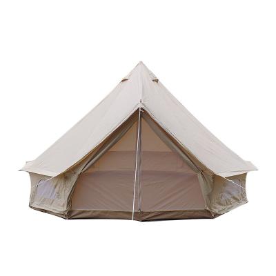 China 2022 Camouflage/Field Game Design 3M 4M 5M 6M Outdoor Glamping Cotton Canvas Bell Tent Teepee Yurt Tent New For Season 4 for sale