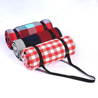 China Outdoor Double Layers Outdoor Portable Picnic Blanket Sand Beach Waterproof Padded Mat for sale