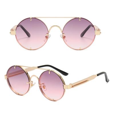 China Sunglasses Wholesale Price Metal Frame Punk Sunglasses Fashion Vintage PC Lenses UV Protection Part Sunglasses Style 2595 for sale