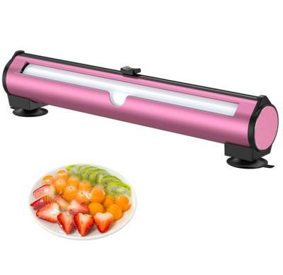 China YICOSUN Outdoor Plastic Wrap Dispenser With Refillable Tin Foil Paper Cling Cutter Cutter Slide Wrap Plastic Dispenser for sale