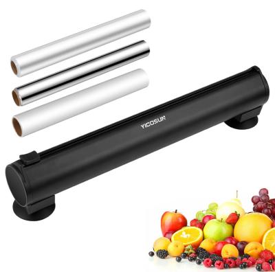 China Yicosun outdoor cling food wrap dispenser, with slide cutter and a BPA free reusable and sturdy premium quality roll of plastic wrap for sale