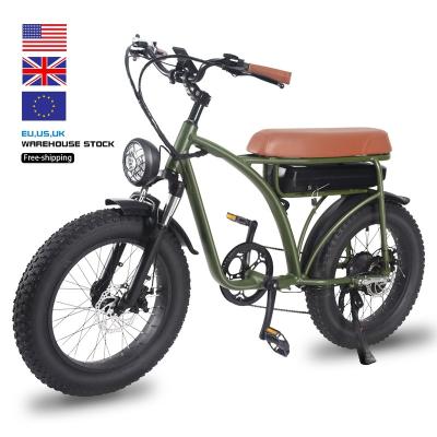 China Hot Sale 48V 750W E Bike Fat Tire E Bike For Adult New Offroad Snow Electric Bicycle 40KM Range In EUR USA UK Warehouse for sale