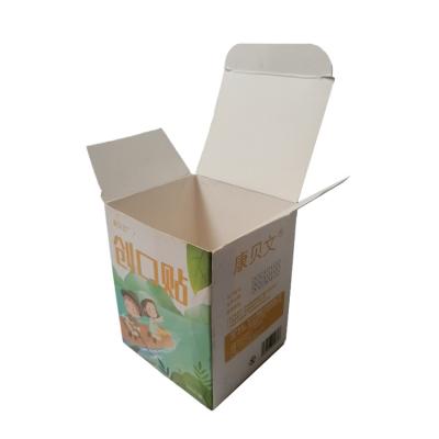 China Materials Manufacturers Recycled Paper Box Custom Thin Paper Printed Medicine Foldable Small Paper Packaging for sale