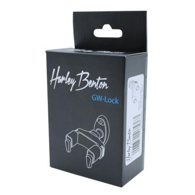 China Recycled Materials Black Digital Product Paper Box Packaging With Hanger for sale