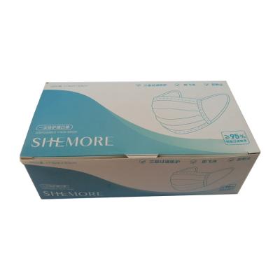 China Recycled Materials Face Masks Box Disposable Medical White Recycle Paper Box for sale